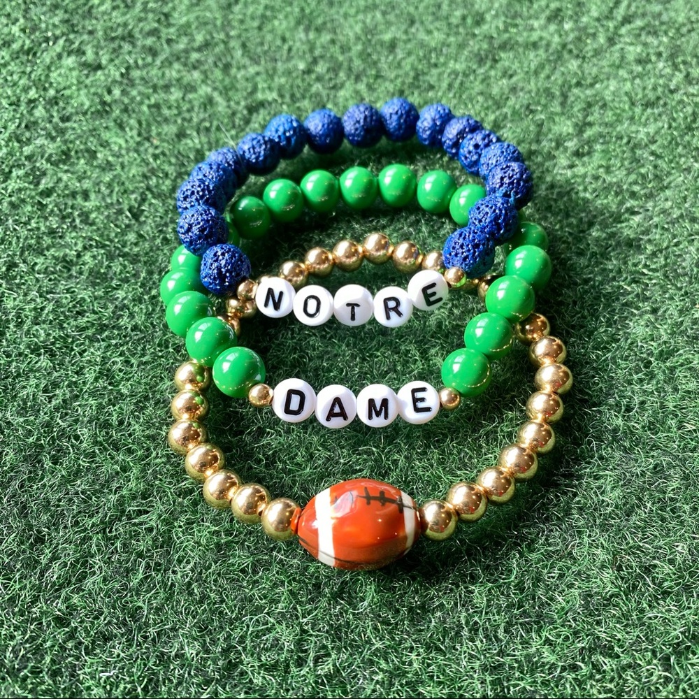 Norte Dame Game Day Bracelet Stack